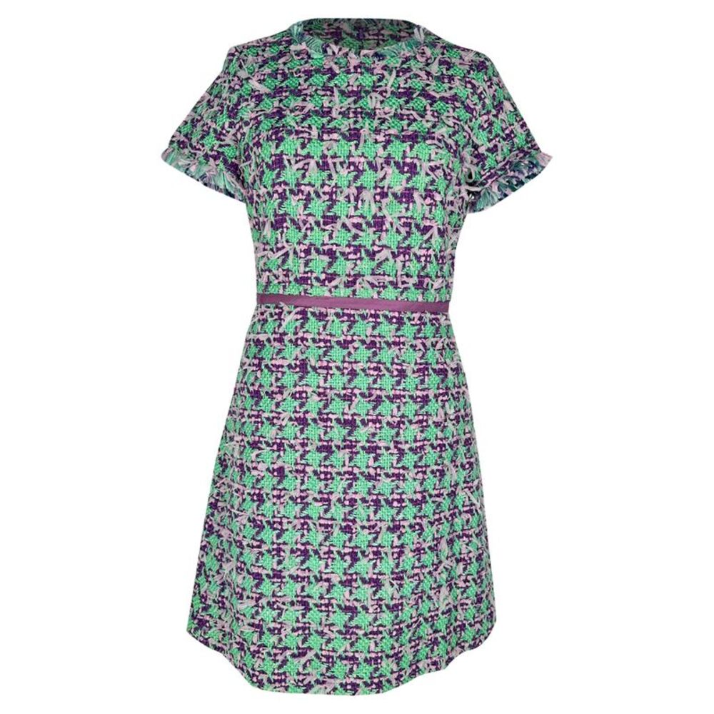 Boutique Moschino Tweed Mini Dress in Multicolor Wool